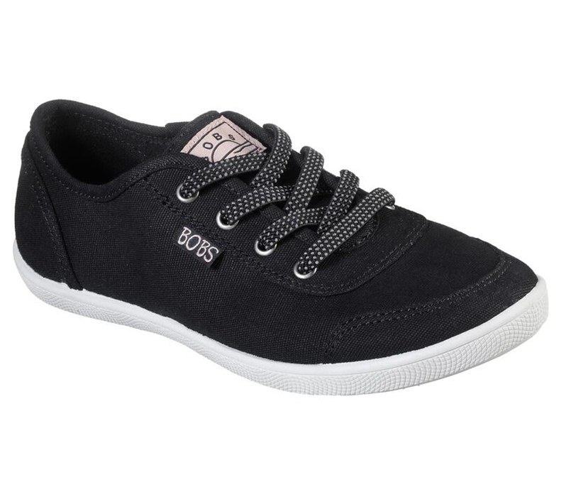 Skechers Bobs B Cute - Bitter Sweet - Womens Slip On Shoes Black [AU-HB9168]